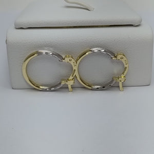 ARETES ARRACADAS COMBINADAS 14K 1.1 GR (NUEVO)