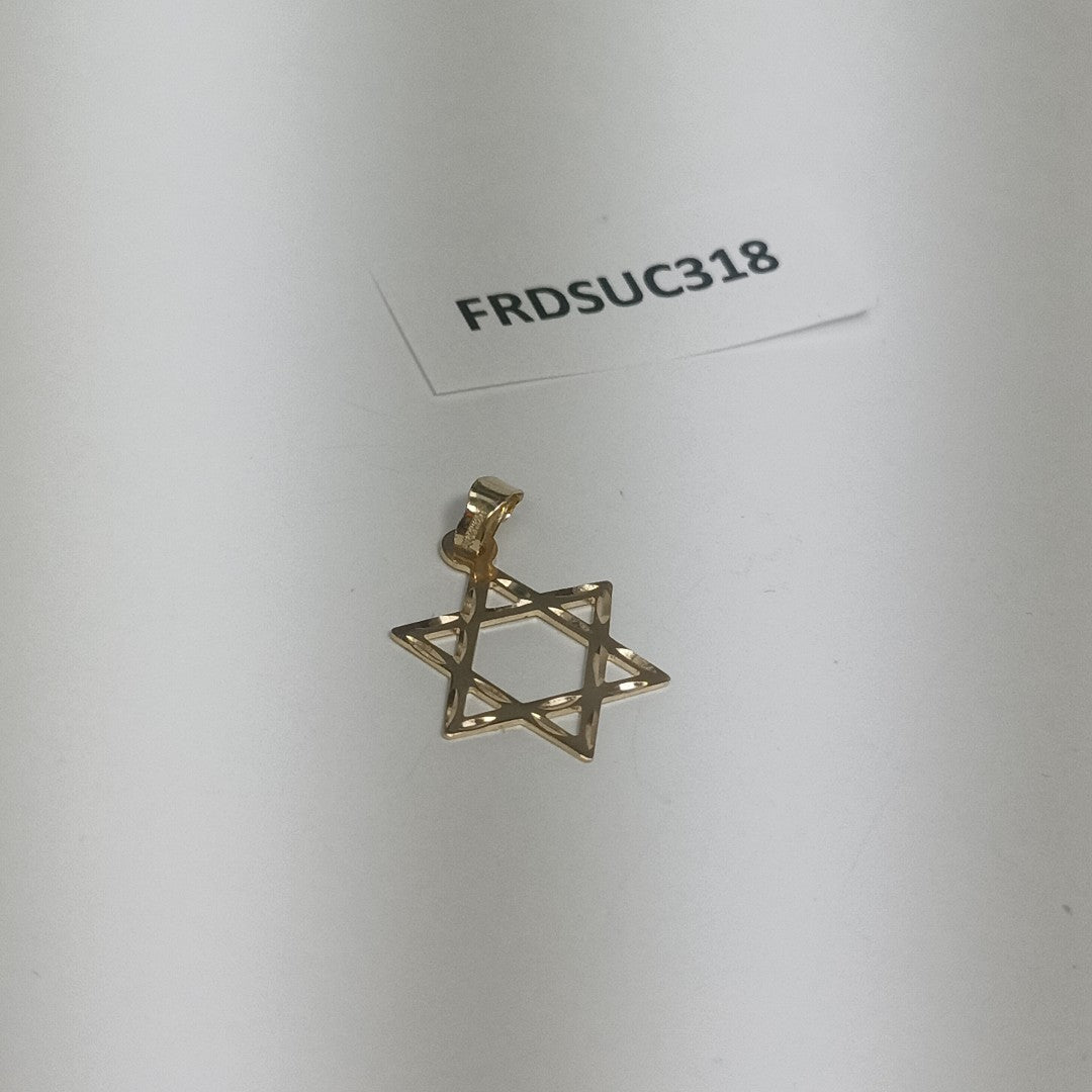 DIJE TEJIDO ESTRELLA DE DAVID 14K 0.5 GR (NUEVO)