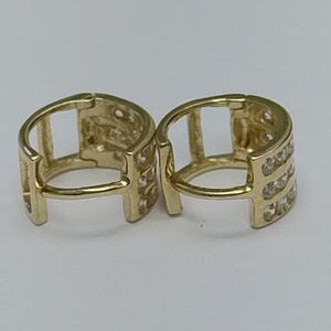 ARETES HUGGIES C CIRCONIA 14K 2.1 GR (NUEVO)