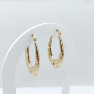 ARETES ARRACADAS ESTRIADAS 14K 2.5 GR (NUEVO)