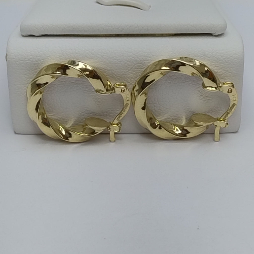 ARETES ARRACADA TORZAL 14K 2 GR (NUEVO)