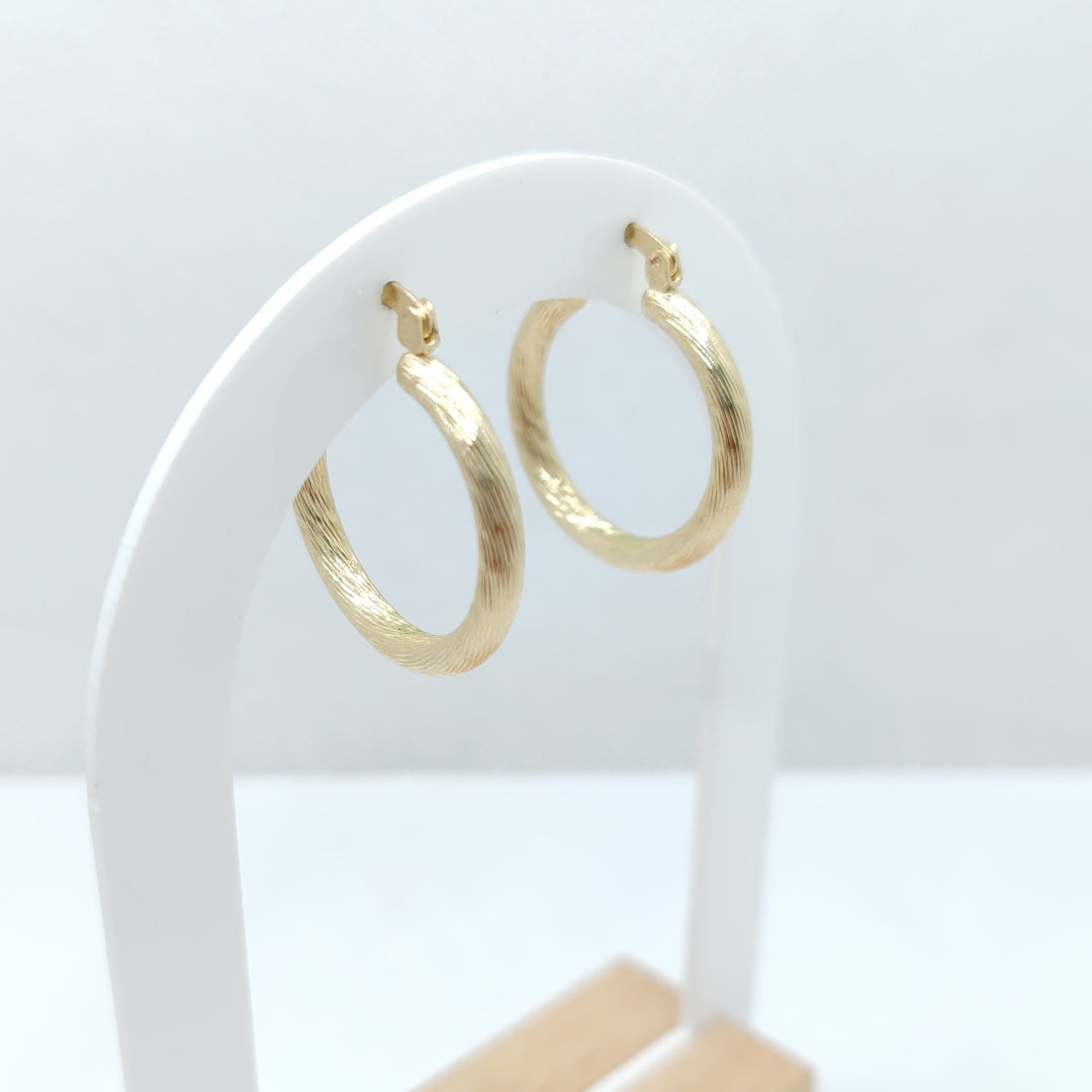 ARETES TEJIDO ARRACADAS ASTRIADAS 14K 2.9 GR (NUEVO)