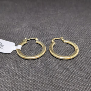 ARETES TEJIDO ARRACADA LISA 14K 2 GR (NUEVO)
