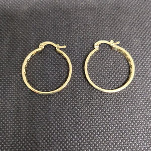 ARETES TEJIDO ARRACADA CON GRECAS 14K 2.8 GR (NUEVO)