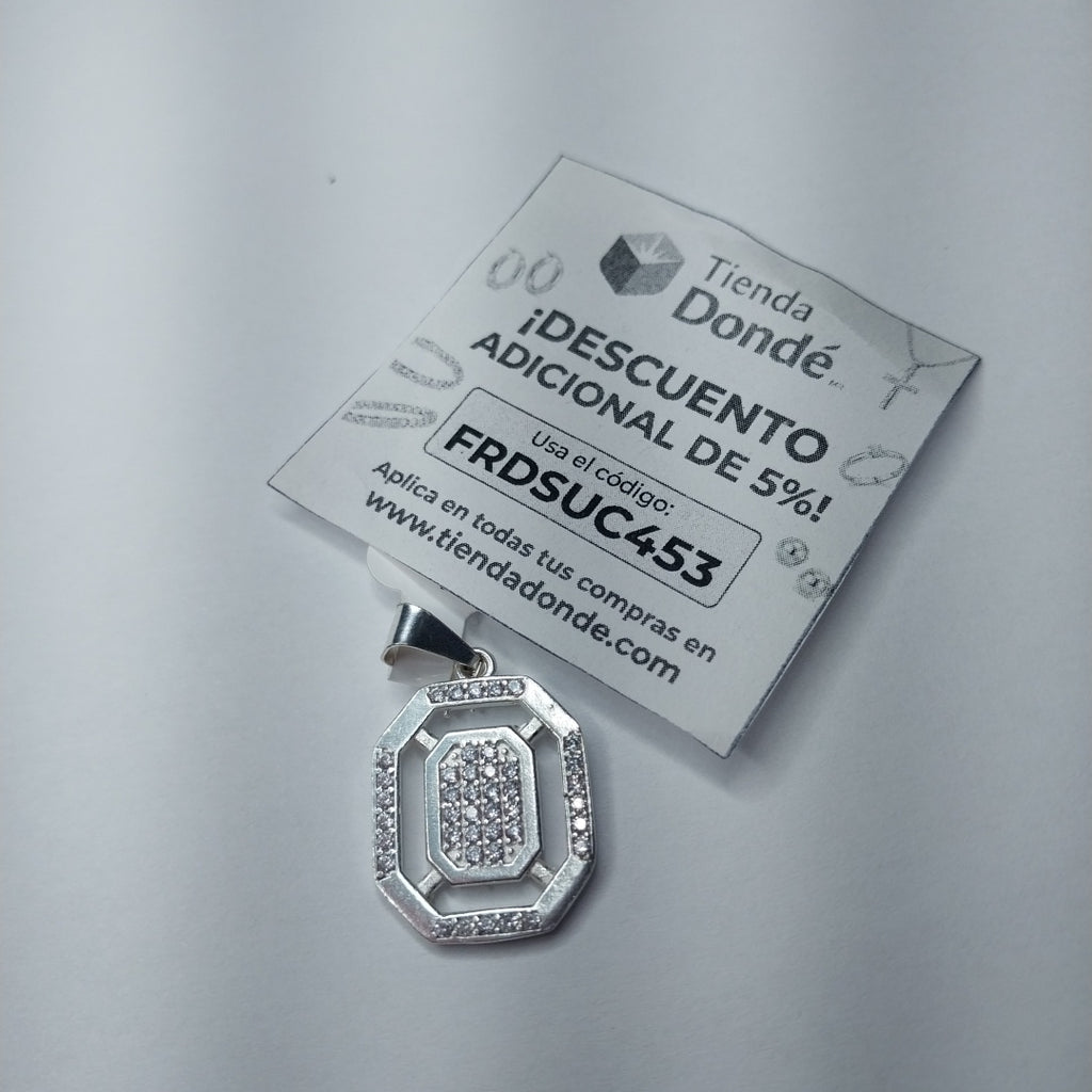 DIJE C/CIRCONIAS PLATA .925 3.4 GR (NUEVO)