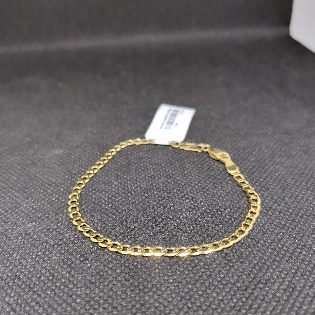 PULSERA TEJIDO BARBADA 14K 18 CM 3.3 GR (NUEVO)