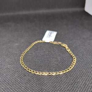 PULSERA TEJIDO BARBADA 14K 18 CM 3.3 GR (NUEVO)