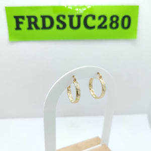 ARETES TEJIDO ARRACADAS TIPO GRECAS 14K 2 GR (NUEVO)