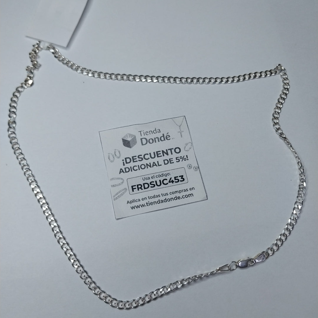 CADENA TEJIDO BARBADO PLATA .925 55 CM 12.8 GR (NUEVO)