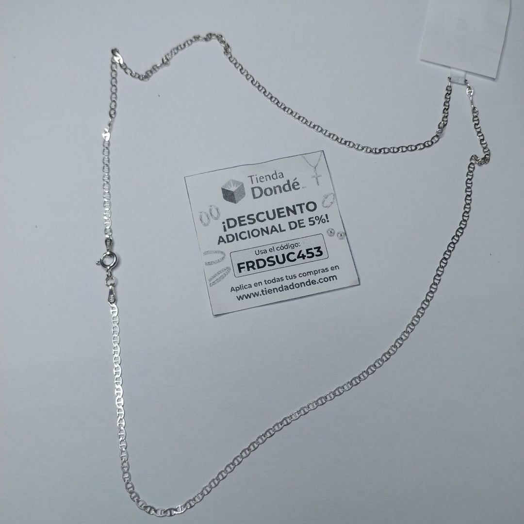 CADENA TEJIDO GUCHI PLATA .925 55 CM 3.6 GR (NUEVO)