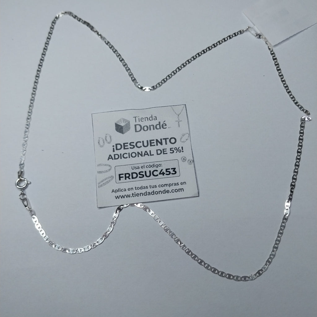 CADENA TEJIDO ESPEJO PLATA .925 55 CM 3.7 GR (NUEVO)