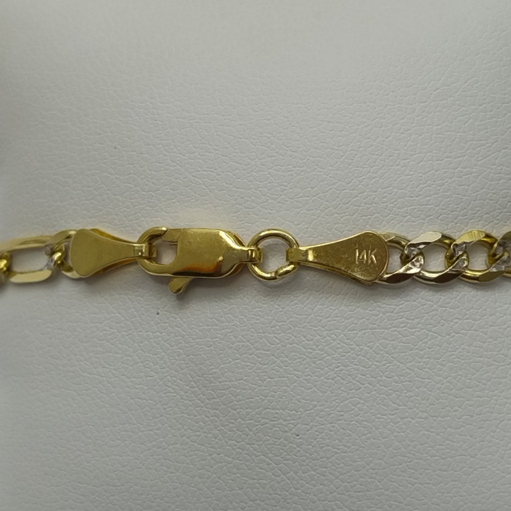 PULSERA 3X1 DIAMANTADA 14K 18 CM 4.6 GR (NUEVO)