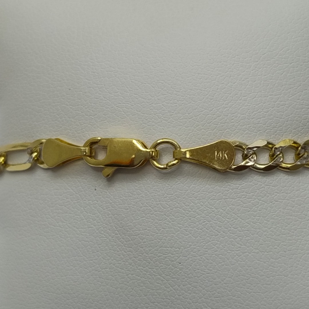 PULSERA 3X1 DIAMANTADA 14K 18 CM 4.6 GR (NUEVO)