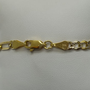 PULSERA 3X1 DIAMANTADA 14K 18 CM 4.6 GR (NUEVO)