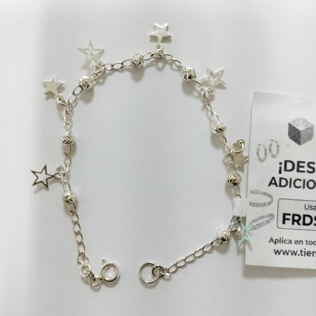 PULSERA TEJIDO ESPECIAL PLATA .925 18 CM 3.1 GR (NUEVO)