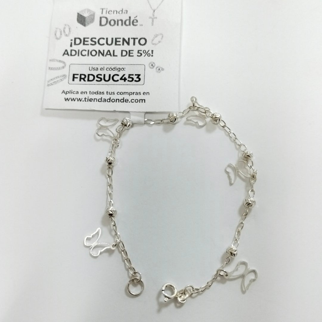 PULSERA TEJIDO ESPECIAL PLATA .925 18 CM 2.8 GR (NUEVO)