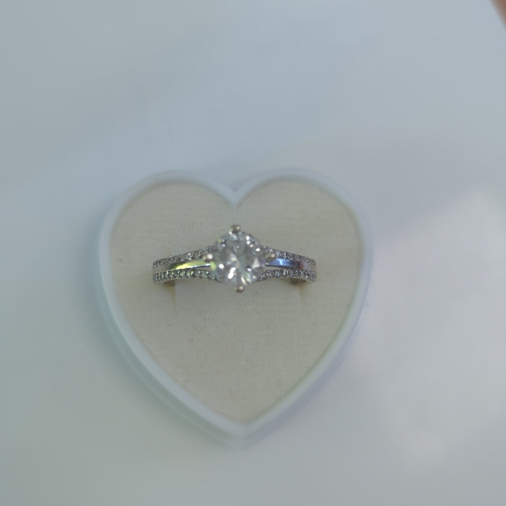 ANILLO ORO, ORO BLANCO 14 K 2.9 GRMS (SEMINUEVO)