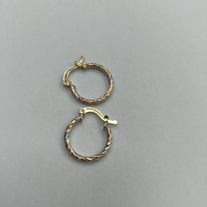ARETES ARRACADAS COMBINADAS 14K 2.1 GR (NUEVO)