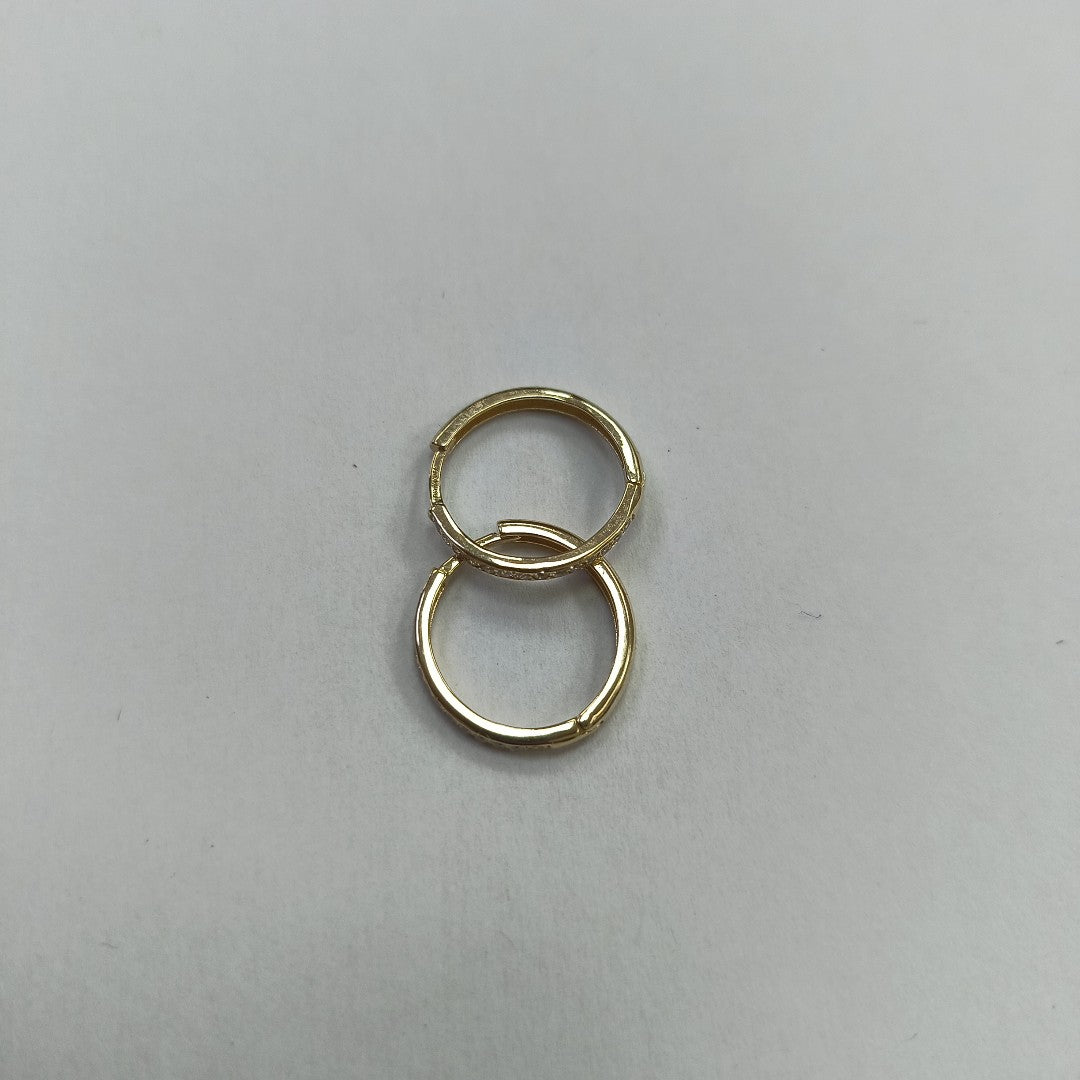 ARETES ARRACADAS C CIRCONIAS 14K 2 GR (NUEVO)