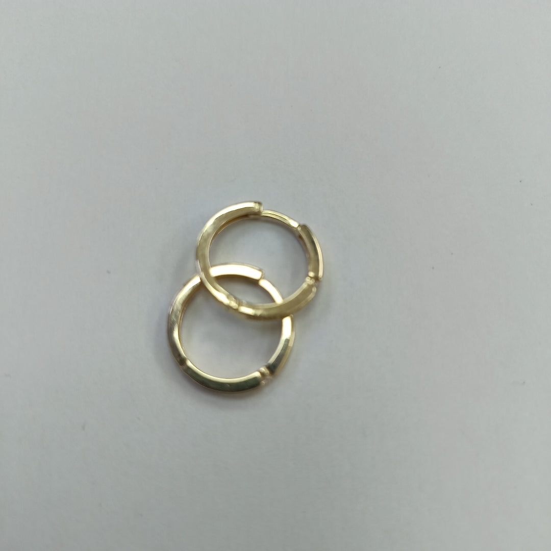 ARETES ARRACADAS C CIRCONIAS 14K 2.3 GR (NUEVO)