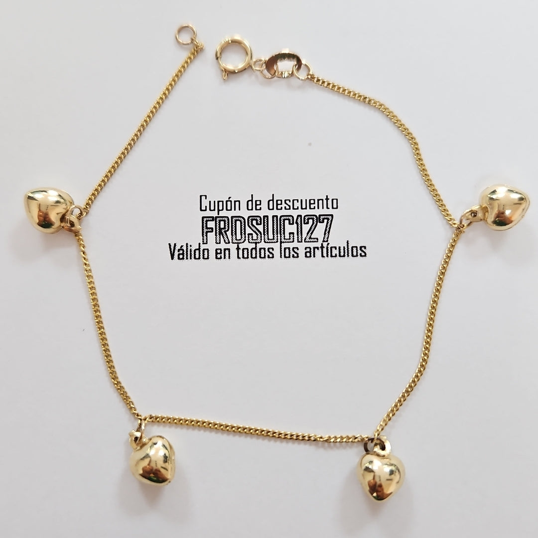 PULSERA ESPECIAL DIJES 10K 18 CM 1.6 GR (NUEVO)