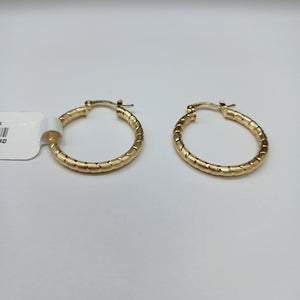 ARETES ARRACADAS LABRADAS 14K 3.3 GR (NUEVO)