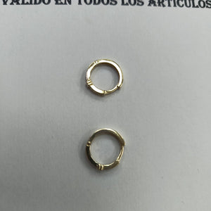 ARETES HUGGIES C CIRCONIA 14K 2 GR (NUEVO)