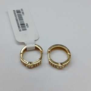 ARETES ARRACADAS C CIRCONIAS 10K 2.7 GR (NUEVO)