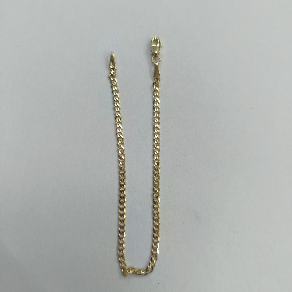 PULSERA TEJIDO BARBADA 14K 18 CM 2.1 GR (NUEVO)
