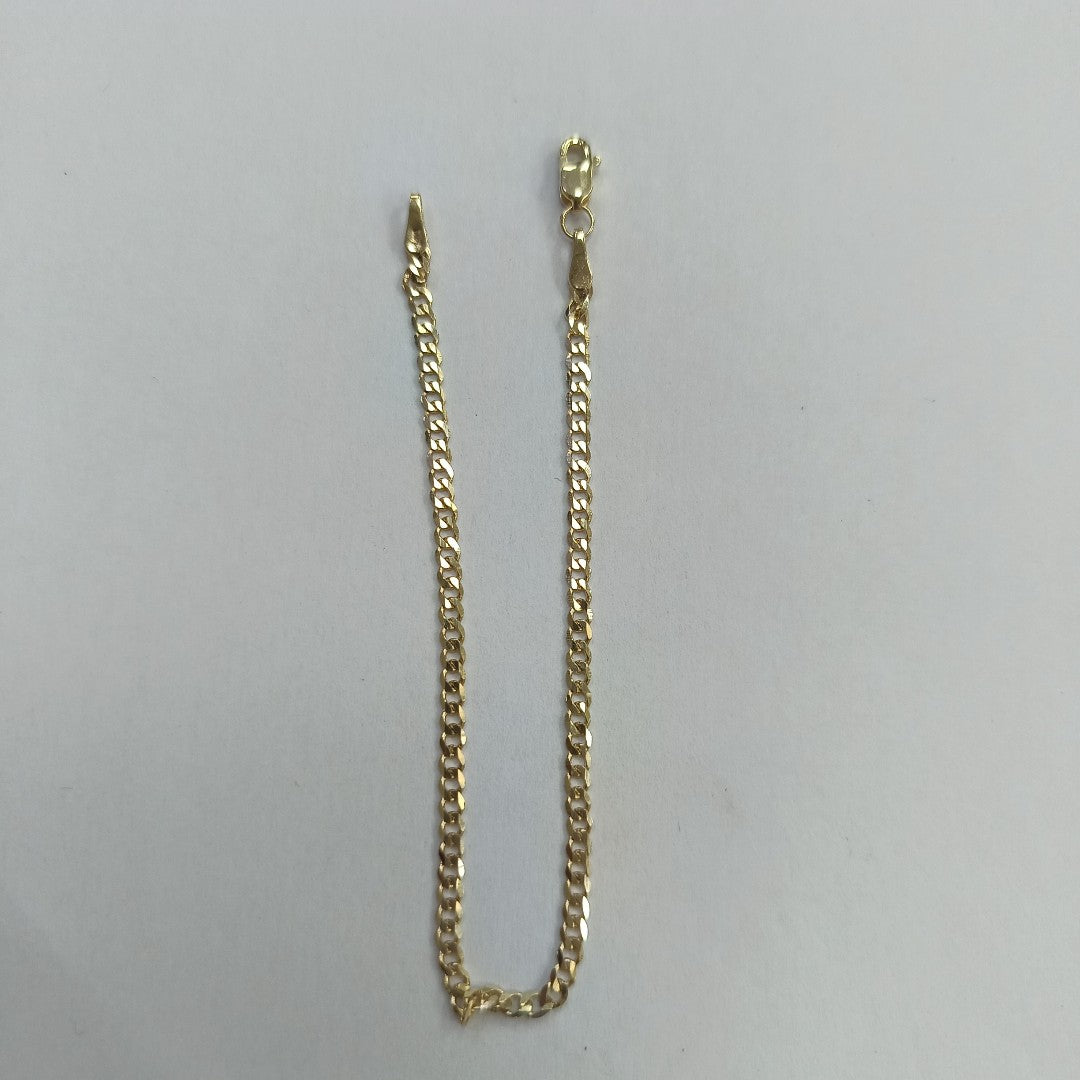 PULSERA TEJIDO BARBADA 14K 18 CM 2.1 GR (NUEVO)