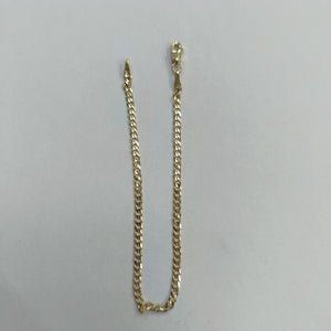 PULSERA TEJIDO BARBADA 14K 18 CM 2.1 GR (NUEVO)