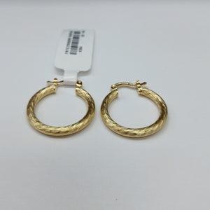ARETES TEJIDO ARRACADAS ASTRIADAS 14K 3 GR (NUEVO)