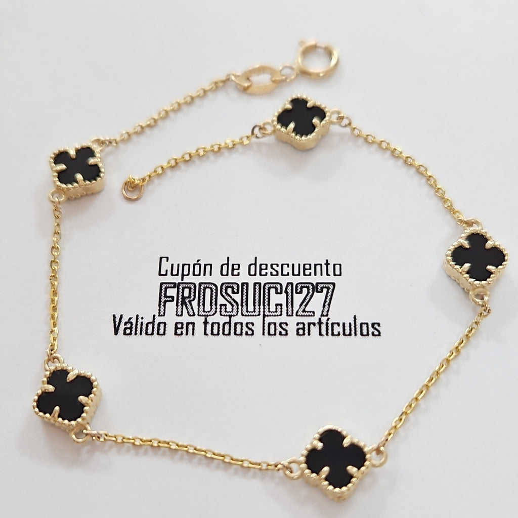 PULSERA ESPECIAL PIEDRAS COLOR 10K 18 CM 2.4 GR (NUEVO)