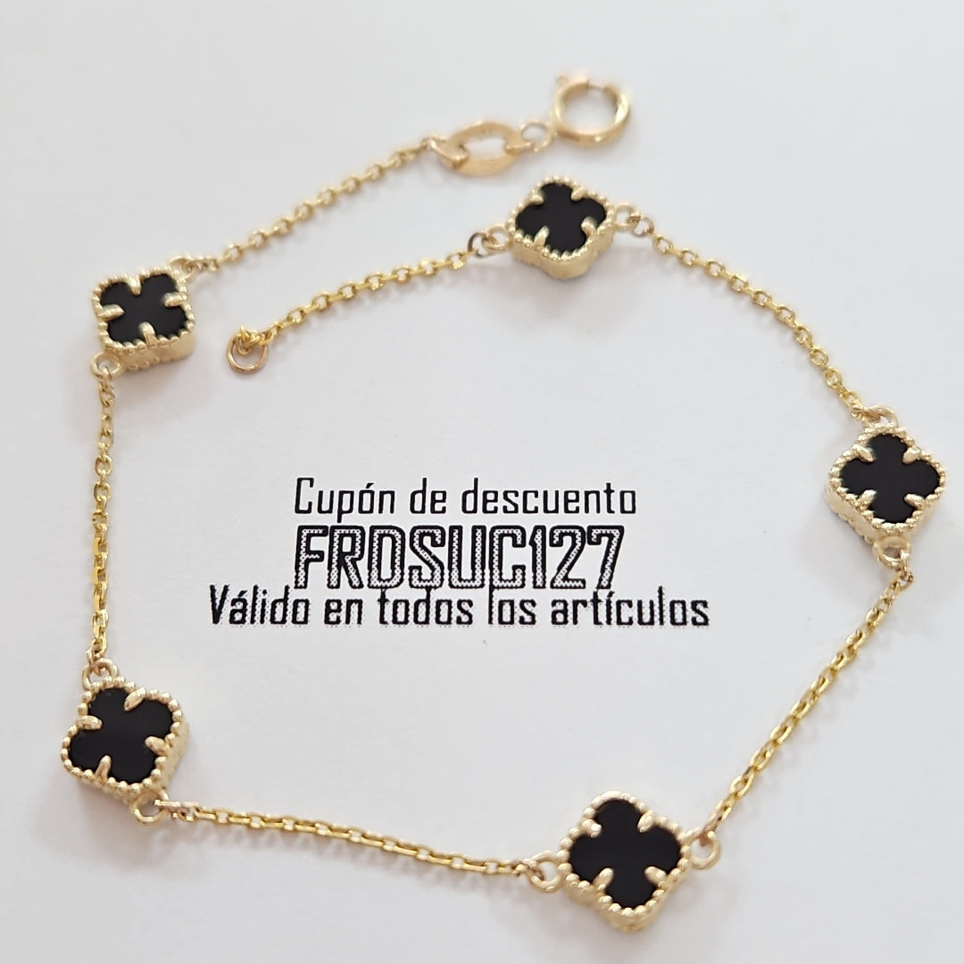 PULSERA ESPECIAL PIEDRAS COLOR 10K 18 CM 2.4 GR (NUEVO)