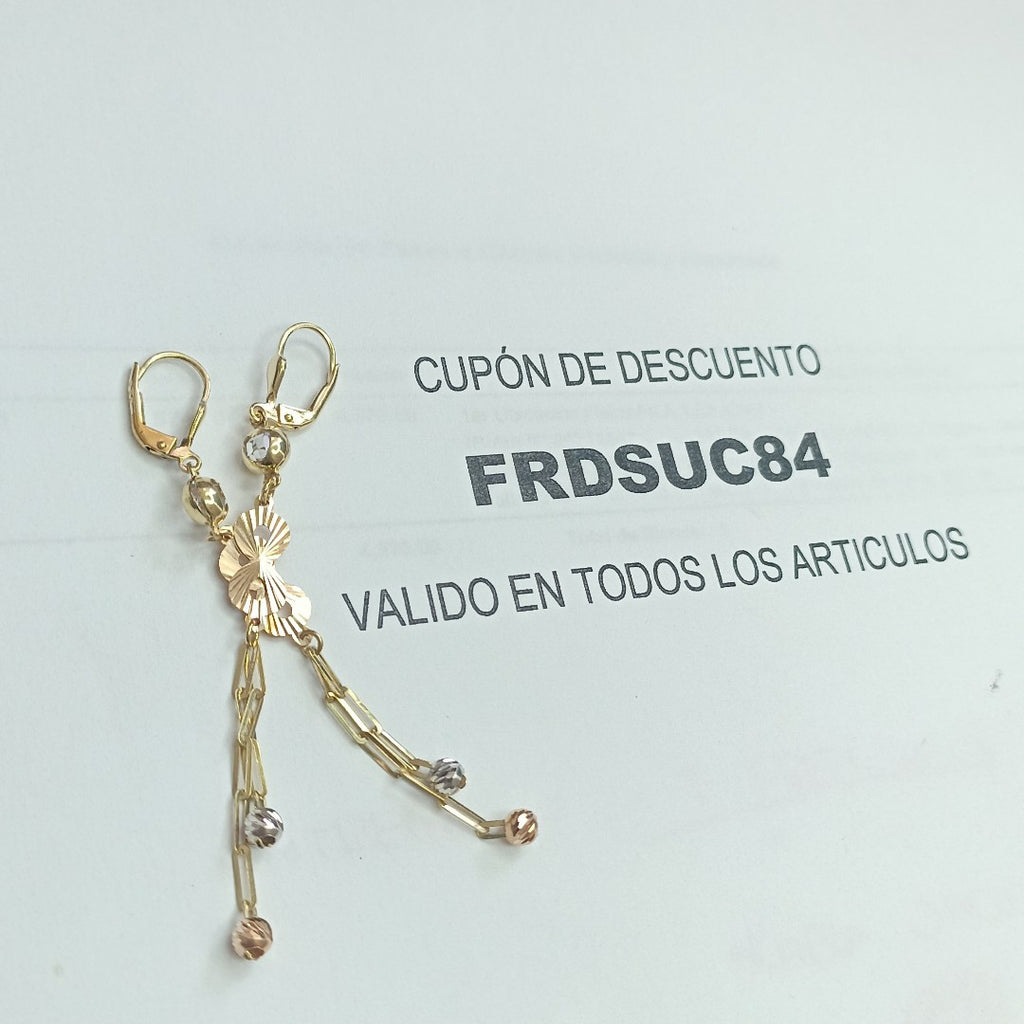 ARETES PAR ORO 14 K 3.4 GRMS (SEMINUEVO)