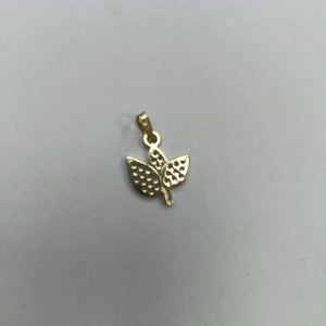 DIJE TEJIDO HOJAS CON CIRCONIAS 14K 1 GR (NUEVO)