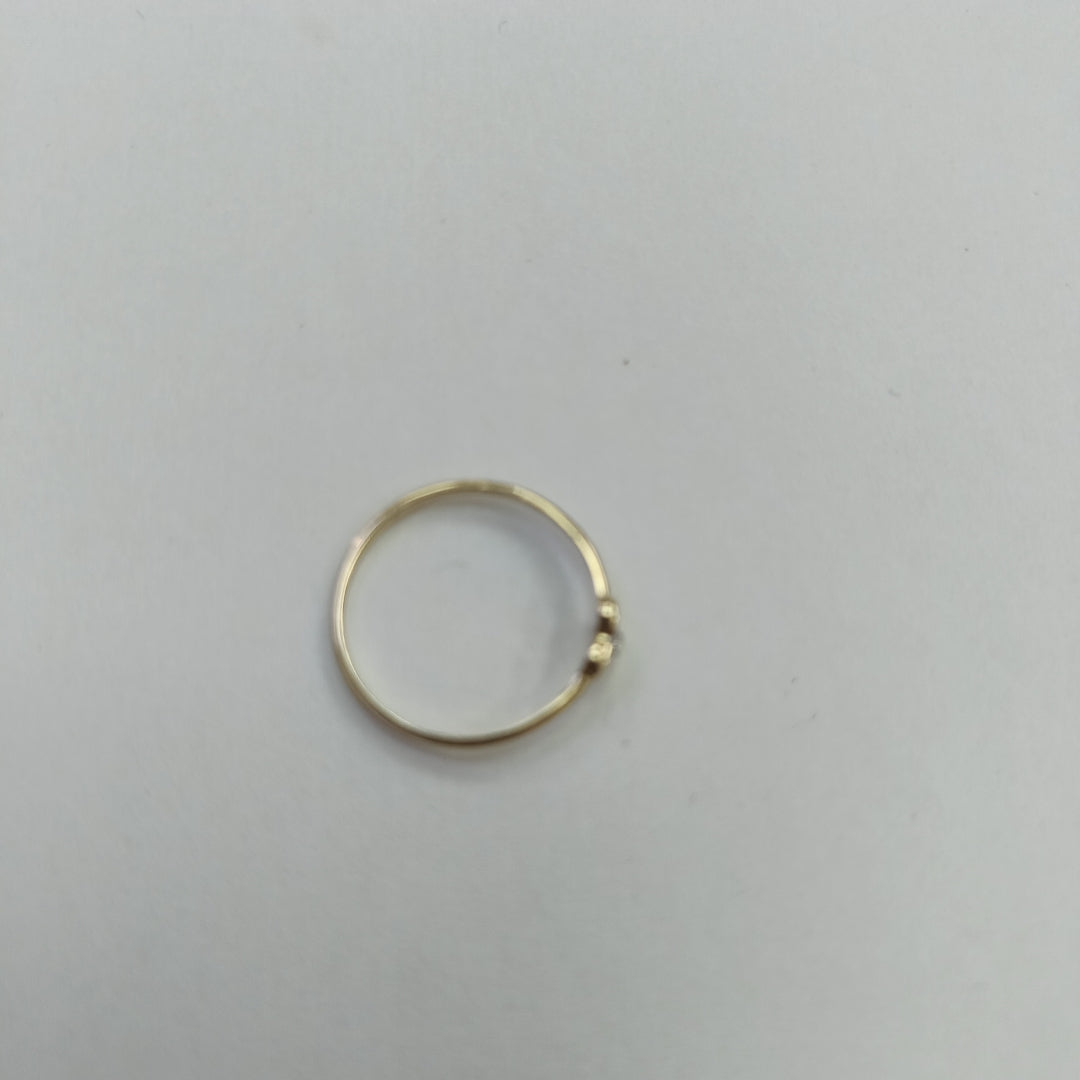 ANILLO ANILLITO FIG MOÑO C CIRCONIAS 14K 8 TALLA 1 GR (NUEVO)
