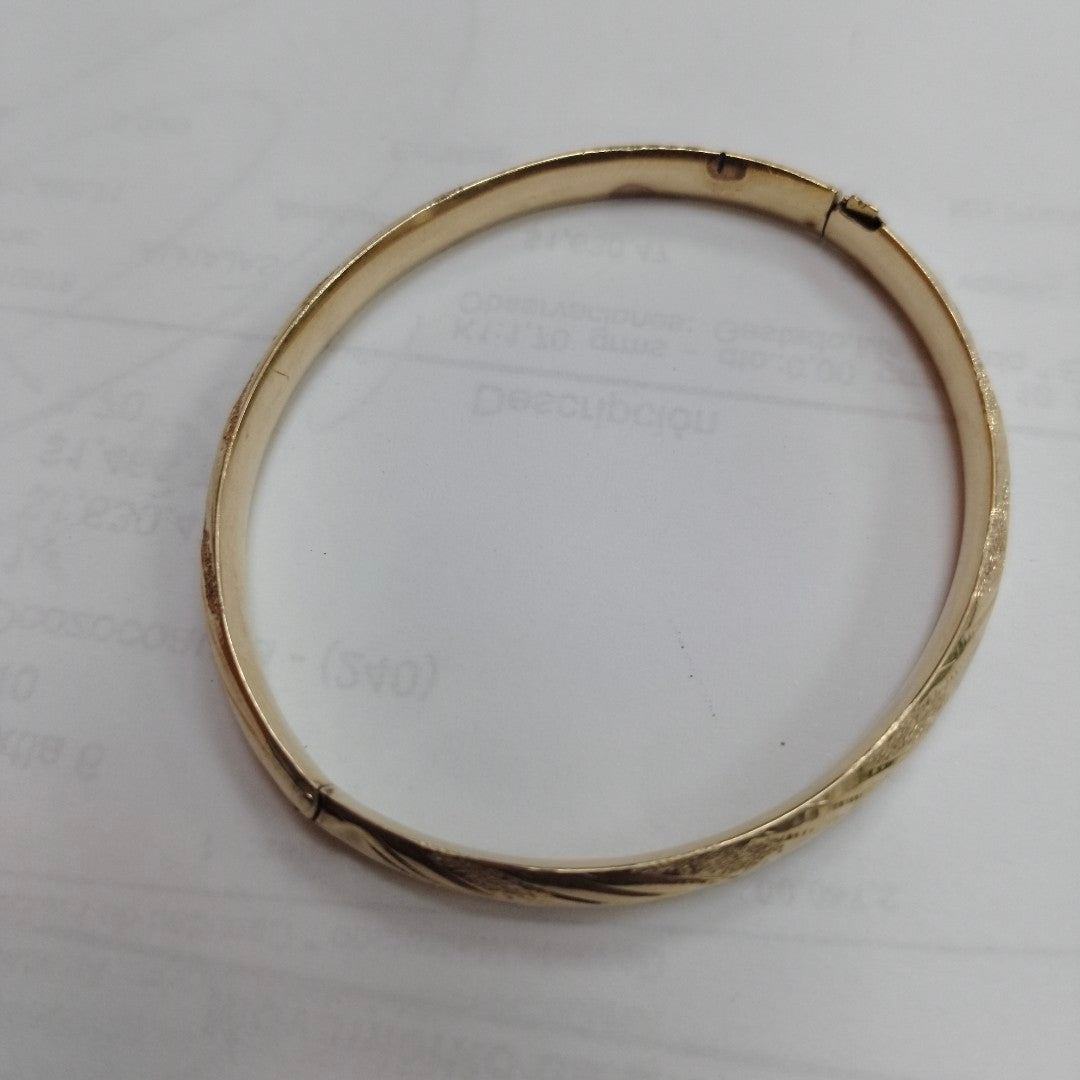 PULSERA RIGIDA ORO 10 K 7 GRMS (SEMINUEVO)
