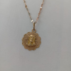 CADENA, MEDALLA RELIGIOSA ORO 10 K 2.3 GRMS (SEMINUEVO)