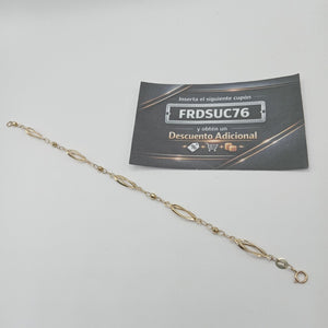 PULSERA ESPECIAL 14K 18 CM 2 GR (NUEVO)