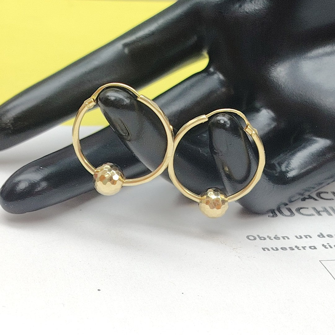 ARRACADAS PAR ORO 18 K 2.5 GRMS (SEMINUEVO)