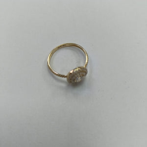 ANILLO ANILLITO C CIRCONIAS 14K 8.5 TALLA 2 GR (NUEVO)