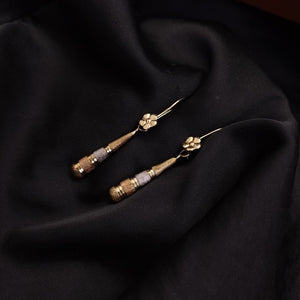 ARETES PAR ORO COMBINADO 10 K 2,30 GRMS (SEMINUEVO)
