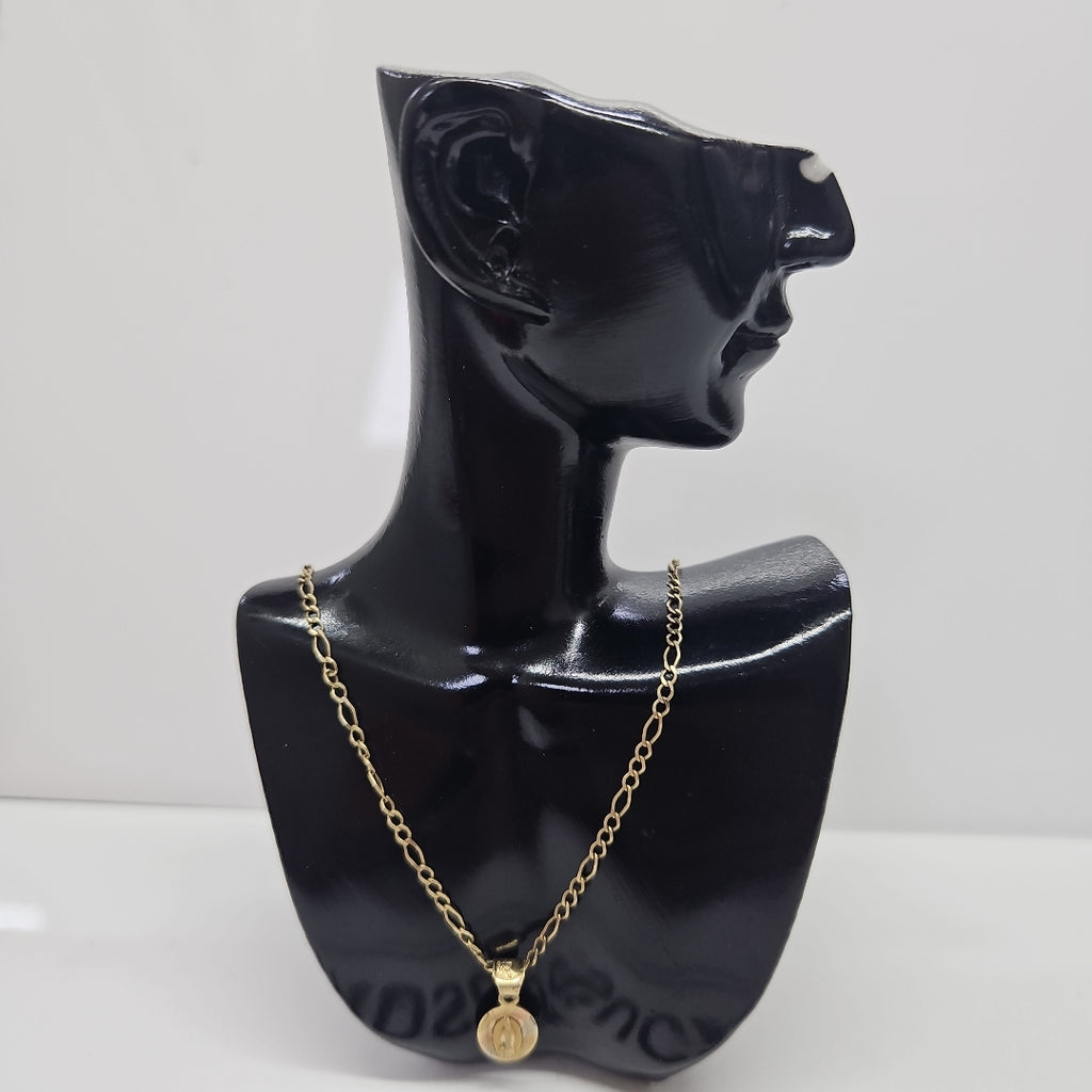 CADENA, MEDALLA RELIGIOSA ORO 10 K 2.1 GRMS (SEMINUEVO)
