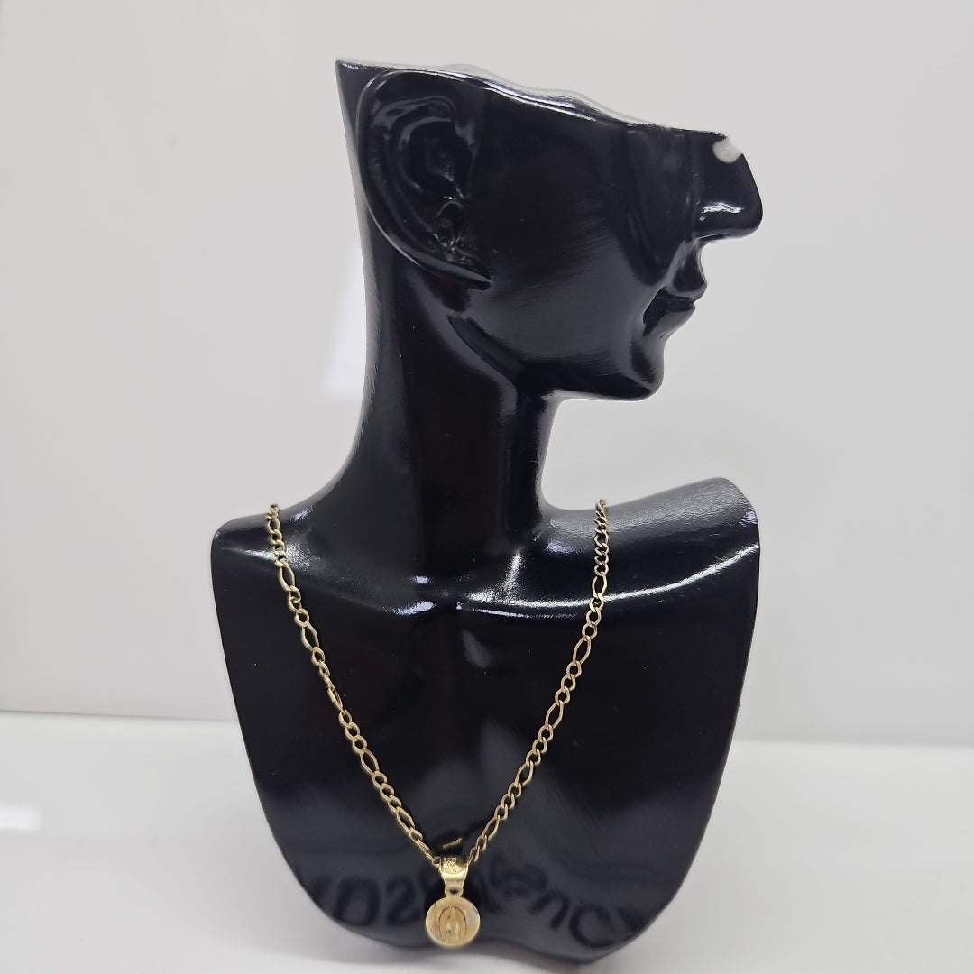 CADENA, MEDALLA RELIGIOSA ORO 10 K 2.1 GRMS (SEMINUEVO)