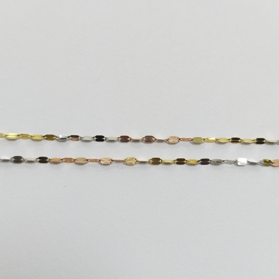 CADENA ORO, ORO COMBINADO 10 K 0.7 GRMS (SEMINUEVO)
