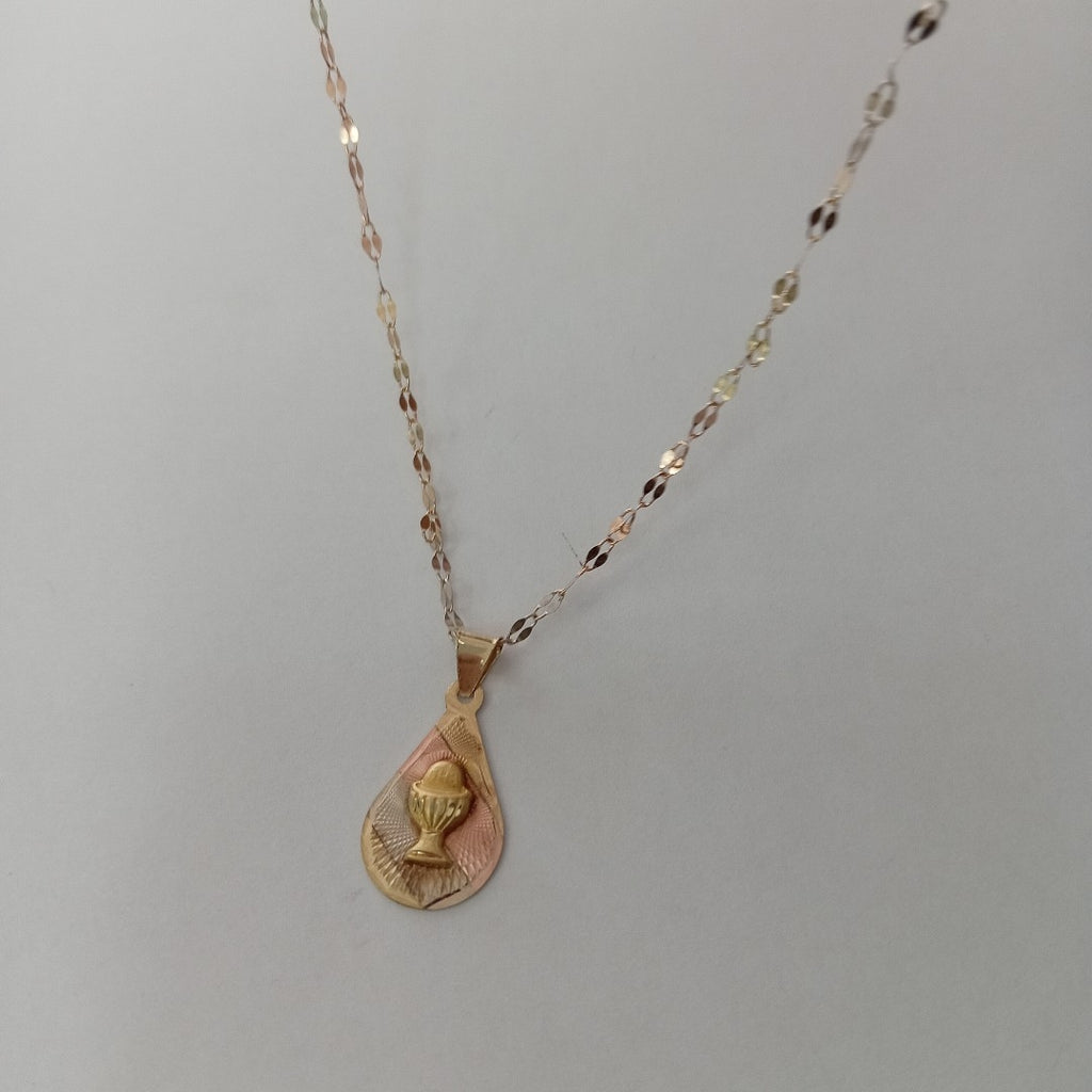 CADENA, MEDALLA RELIGIOSA ORO 10 K 1.7 GRMS (SEMINUEVO)