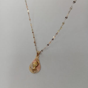 CADENA, MEDALLA RELIGIOSA ORO 10 K 1.7 GRMS (SEMINUEVO)