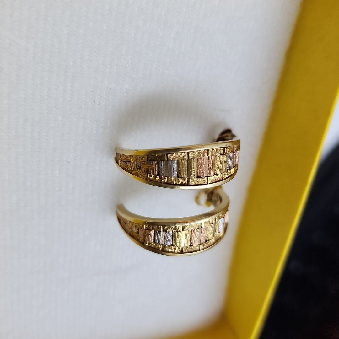 BROQUELES PAR ORO COMBINADO 14 K 5.3 GRMS (SEMINUEVO)