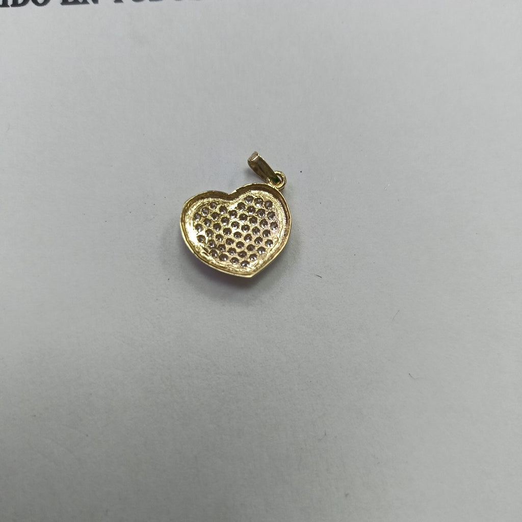 DIJE CORAZON CON CIRCONIAS 14K 1.8 GR (NUEVO)